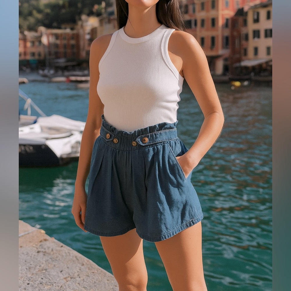 american eagle high waist denim shorts with pockets July sale